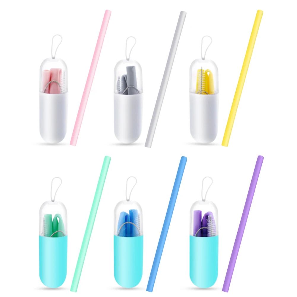 Drinking Silicone Straw Reusable Folding Portable Outdoor With Cases Cleaning Brush Sets Party Bar Drinkware Accessories
Drinking Silicone Straw Reusable Folding Portable Outdoor With Cases Cleaning Brush Sets Party Bar Drinkware Accessories