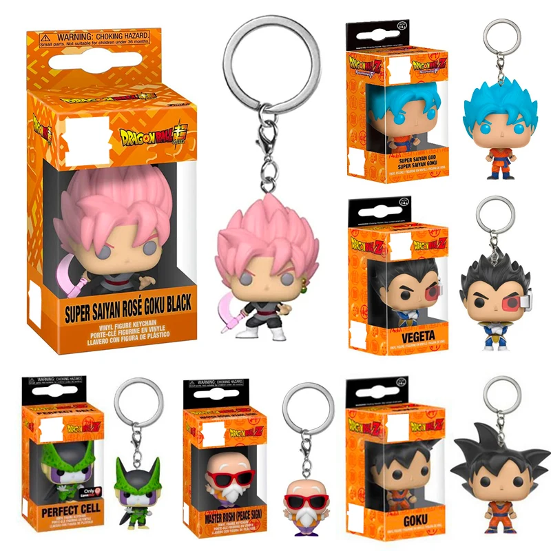 

New Dragon Ball Z Keychains Cartoon Anime Figures Son Goku Master Roshi Children Pendant Collection Decoration Model Toys Gifts