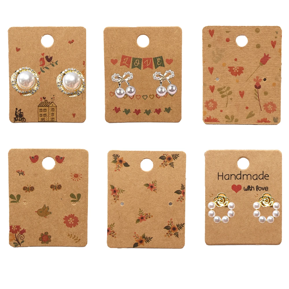 50pcs 5x4cm Kraft Paper Ear Studs Earring Display Cards Jewelry Hanging Holder For Jewelry Selling Small Businesses Packaging
50pcs 5x4cm Kraft Paper Ear Studs Earring Display Cards Jewelry Hanging Holder For Jewelry Selling Small Businesses Packaging