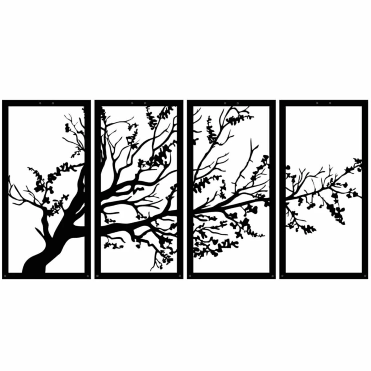 Black Tree of Life Autumn Spring Wall Decor Picture 4PCS Set Black Wood Laser Cut Decal Ornament Table Home Office Room Design
Black Tree of Life Autumn Spring Wall Decor Picture 4PCS Set Black Wood Laser Cut Decal Ornament Table Home Office Room Design