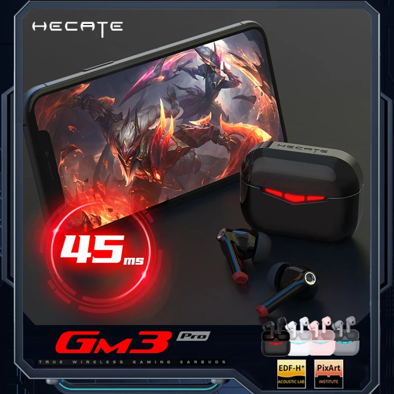 HECATE GM3 PRO True Wireless Earphones Bluetooth 5.2 Dual Stereo Bass Earphones Low Latency45ms RGB Lighting for Gaming
HECATE GM3 PRO True Wireless Earphones Bluetooth 5.2 Dual Stereo Bass Earphones Low Latency45ms RGB Lighting for Gaming