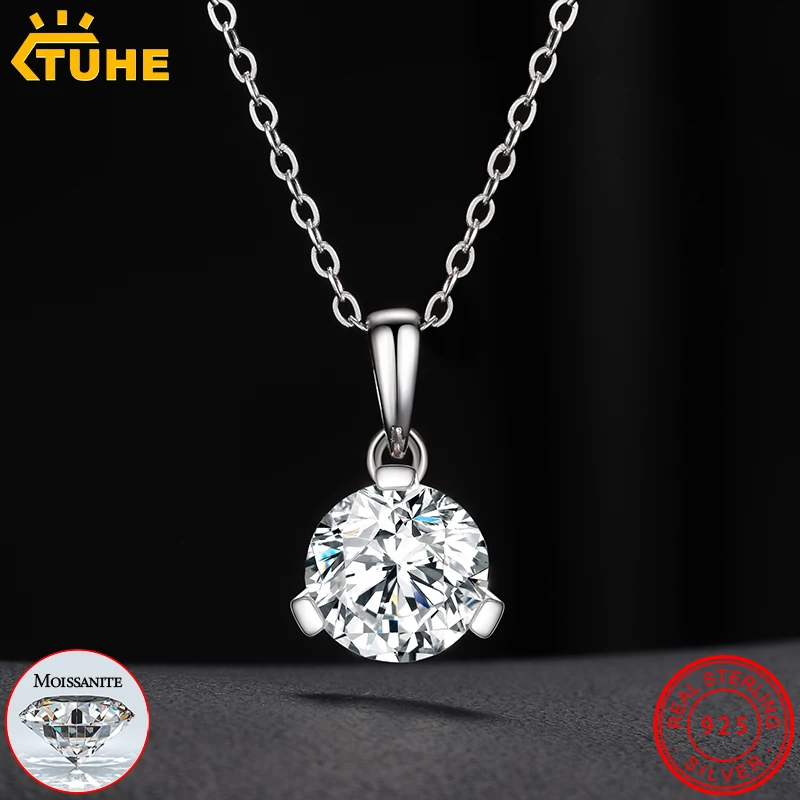 Moissanite Necklace For Women 925 Silver 8MM VVS1 Moissanite Pendant For Women Chains Party Bridal Fine Jewelry
Moissanite Necklace For Women 925 Silver 8MM VVS1 Moissanite Pendant For Women Chains Party Bridal Fine Jewelry
