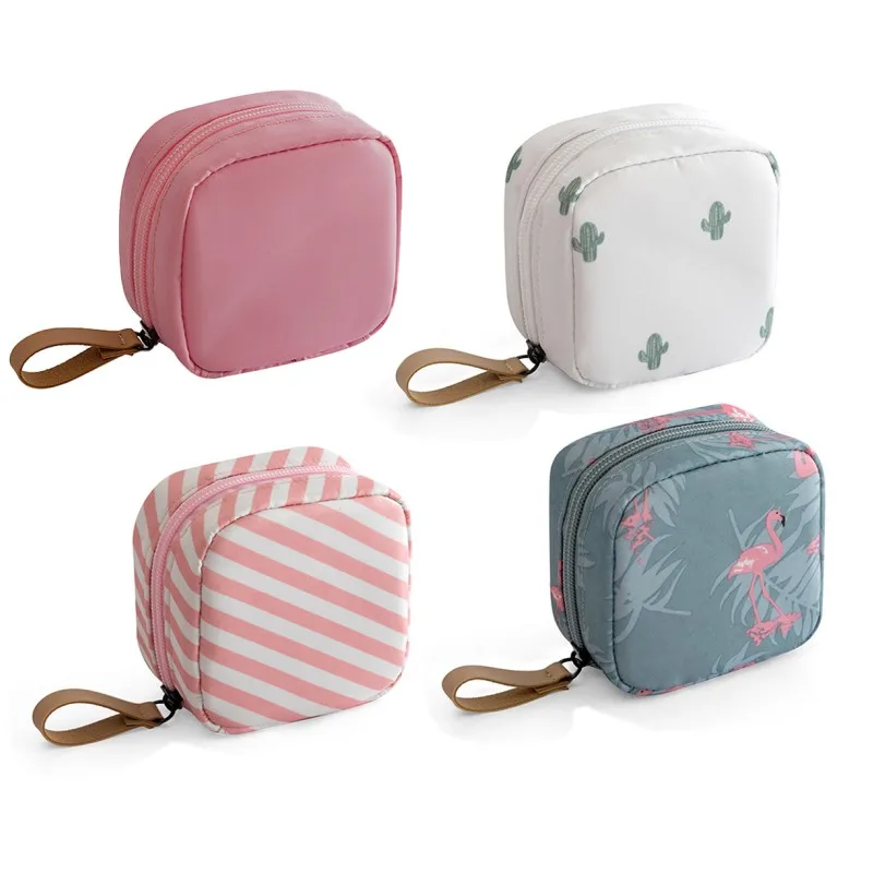 

Mini Portable Cosmetic Bag Flamingo Solid Color Travel Toiletry Storage Bag Cactus Beauty Makeup Bag Cosmetic Bag Organizer