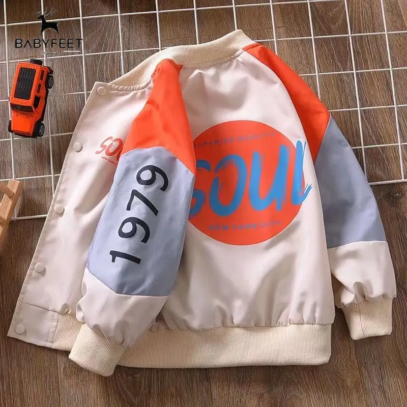 Boys' Baseball Jacket Spring and Autumn 2023New Medium and Big Children Color Matching Western Style Fried Street Jacket Loose
Boys' Baseball Jacket Spring and Autumn 2023New Medium and Big Children Color Matching Western Style Fried Street Jacket Loose