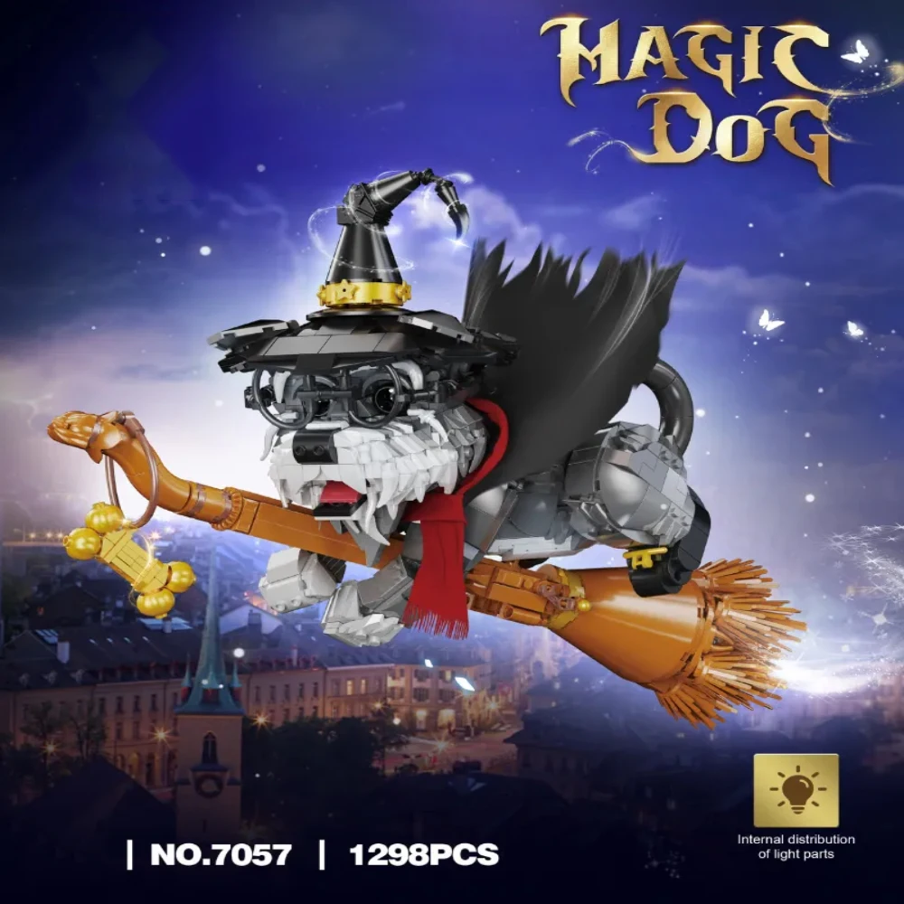 Creative 1298pcs MOC Magic Dog Building Block Magic School Wizardry Pet Anime Cartoon Animal Assemble Bricks Toys Gift Adult Creative 1298pcs MOC Magic Dog Building Block Magic School Wizardry Pet Anime Cartoon Animal Assemble Bricks Toys Gift Adult