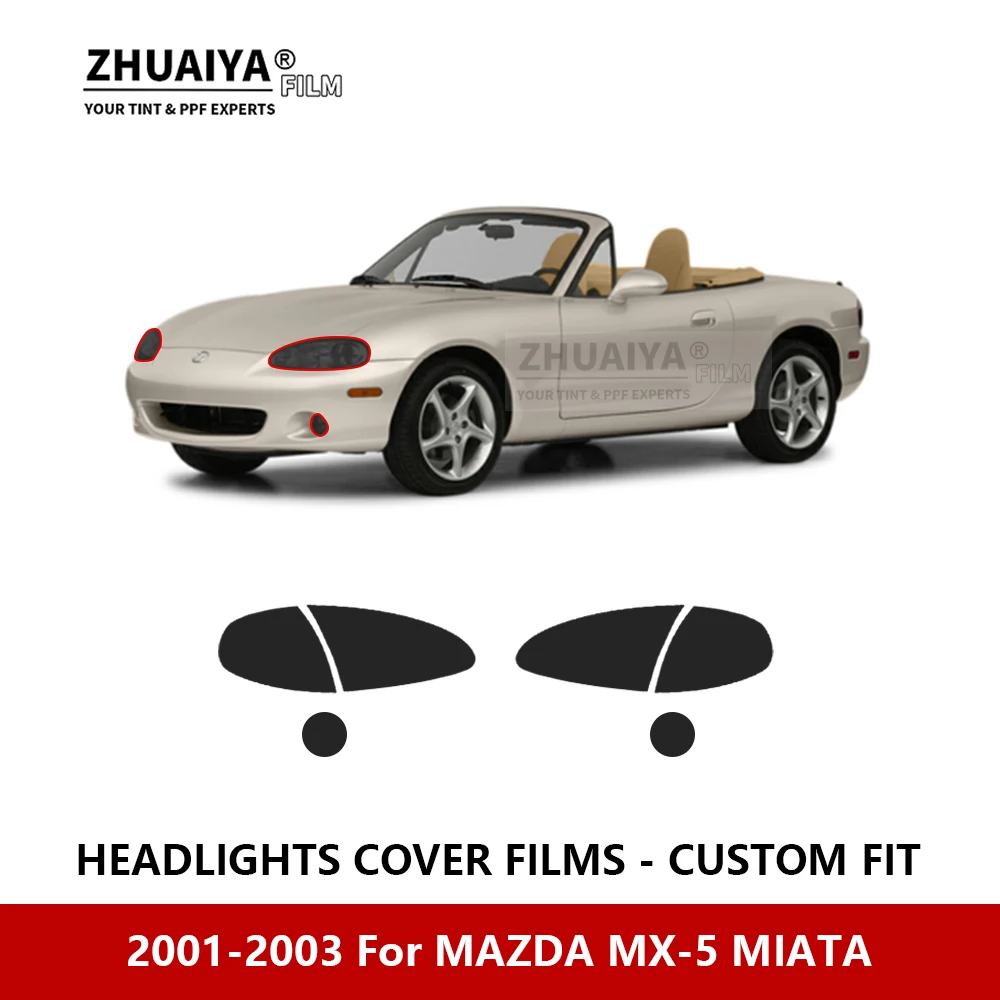 Защитная пленка с защитой от царапин для внешней фары автомобиля MAZDA MX-5 MIATA 2001-2003
Защитная пленка с защитой от царапин для внешней фары автомобиля MAZDA MX-5 MIATA 2001-2003