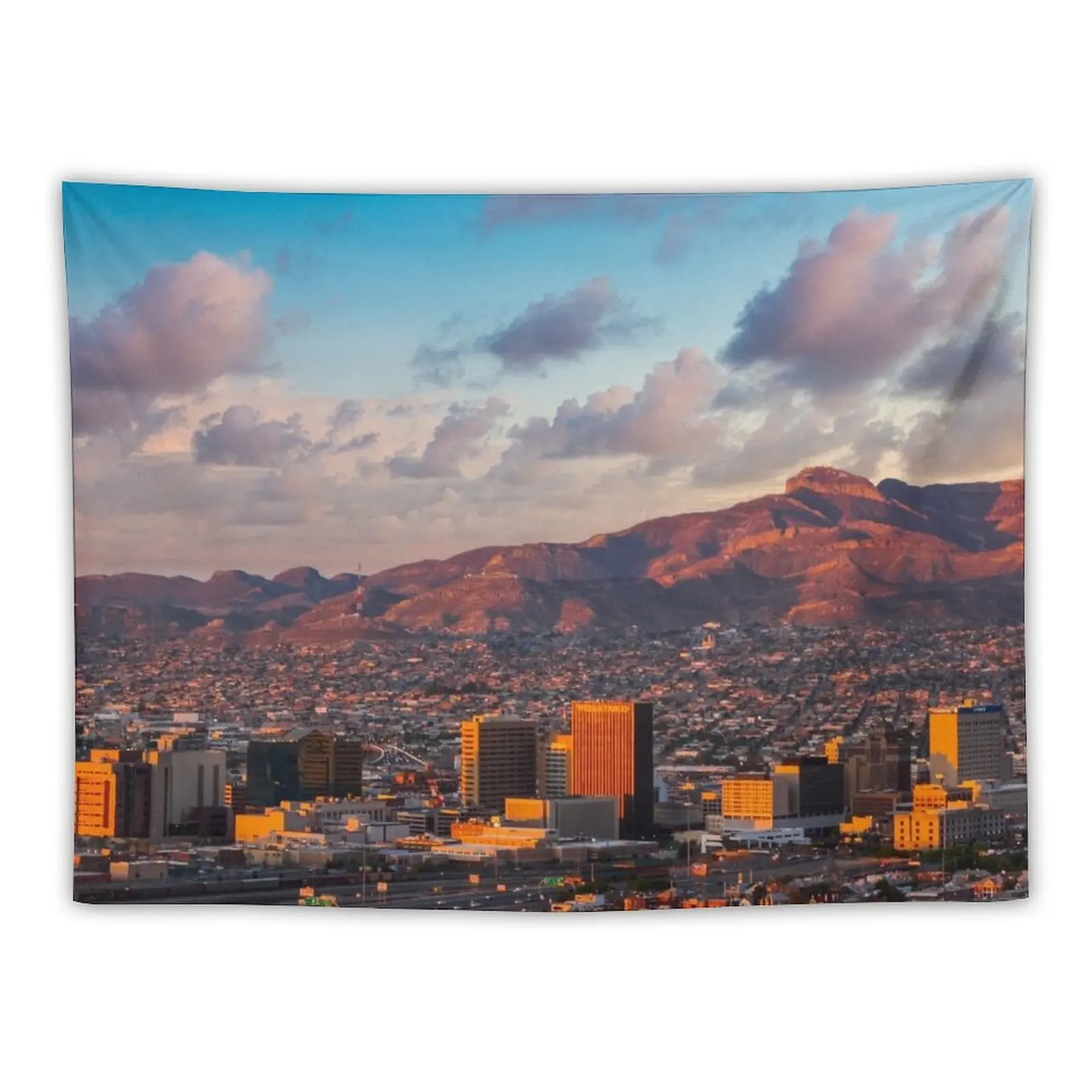 

El Paso Downtown Sunrise Tapestry Home Decor Aesthetic Custom Tapestry Decoration For Bedroom Room Decorations Aesthetics
