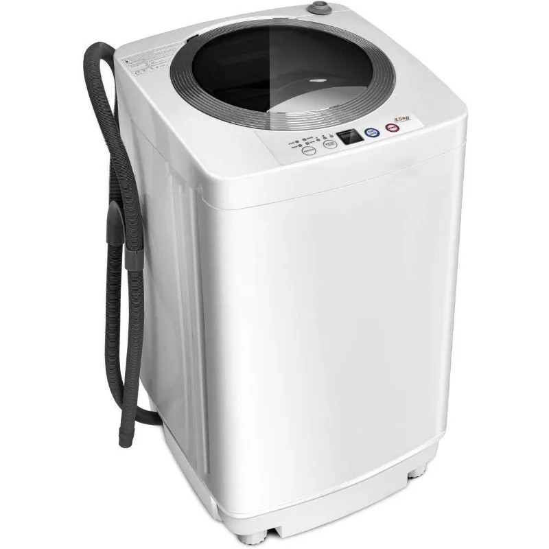 

Giantex Portable Washing Machine,Full Automatic Washer and Spinner Combo,with Built-in Pump Drain 8 LBS Capacity Compact Laundry
