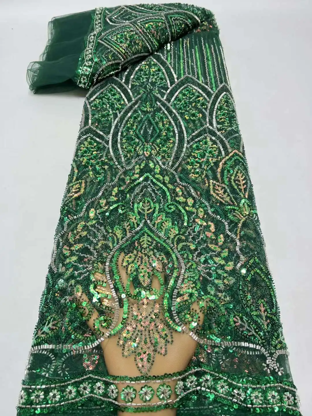Sequins African Lace Fabric 5 Yards Beadeds High Quality 2023 French Tulle Embroidery Mesh Material For Nigerian Lace HX83256
Sequins African Lace Fabric 5 Yards Beadeds High Quality 2023 French Tulle Embroidery Mesh Material For Nigerian Lace HX83256