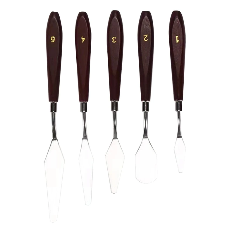 5 Pcs Oil Painting Knife Set Oil Painting Shovel Oil Painting Palette Knife Oil Acrylic Painting Tools Set For Color Mixing
5 Pcs Oil Painting Knife Set Oil Painting Shovel Oil Painting Palette Knife Oil Acrylic Painting Tools Set For Color Mixing