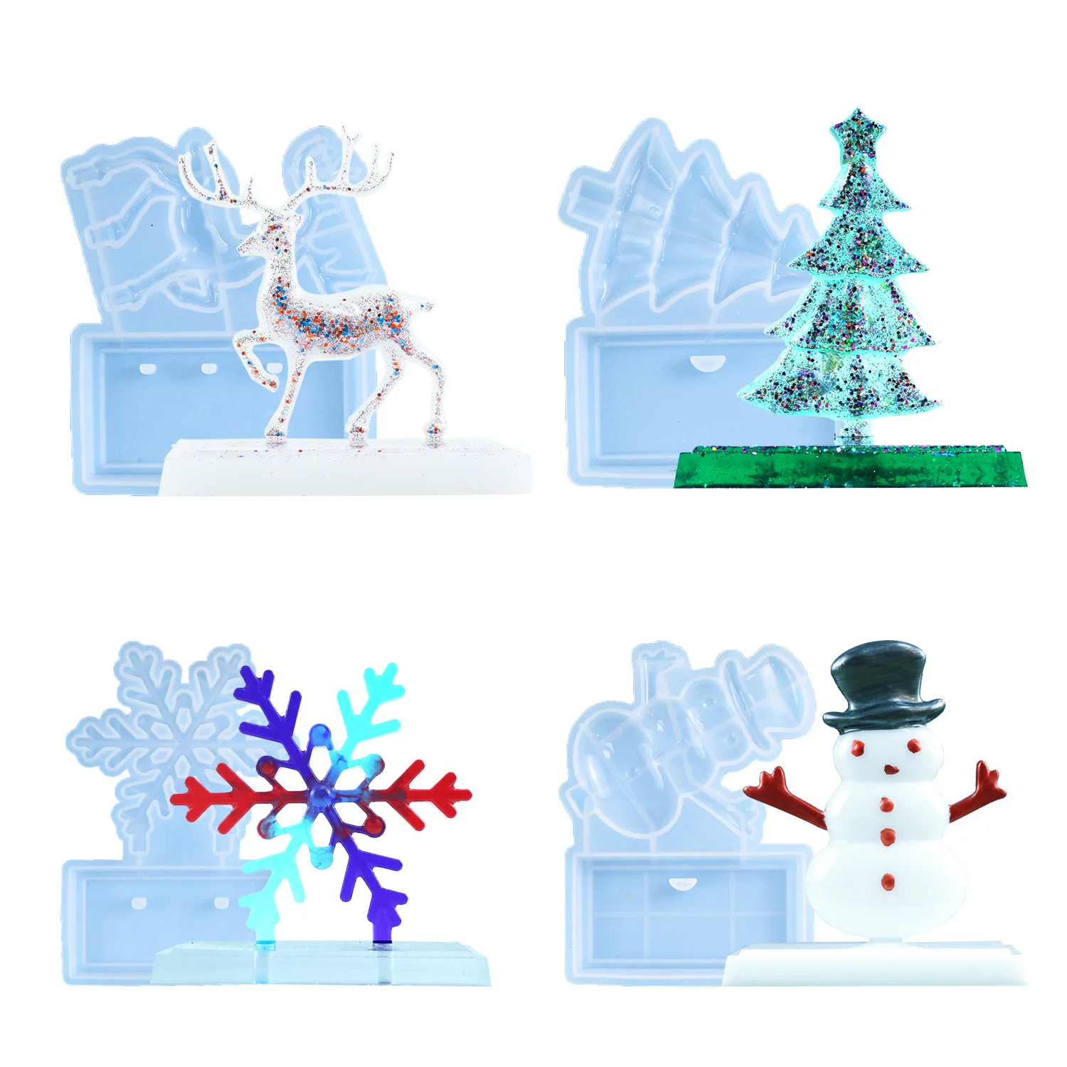 New three-dimensional Santa Claus snowflake elk silicone mold made of epoxy resin that can be used for holiday decorations
New three-dimensional Santa Claus snowflake elk silicone mold made of epoxy resin that can be used for holiday decorations