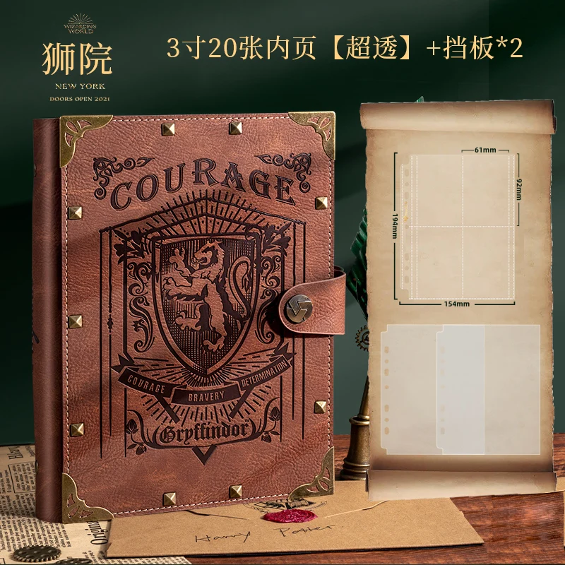 Hogwarts Grimoire Binder A5 PU Leather 4grid Photocard Collect Book Gryffindor Slytherin Magic Book 3inch Photo Holder Album
Hogwarts Grimoire Binder A5 PU Leather 4grid Photocard Collect Book Gryffindor Slytherin Magic Book 3inch Photo Holder Album