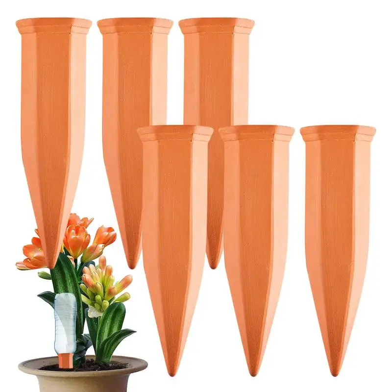 6pcs Plant Watering Device Clay Watering Spikes Automatic Plant Watering System Cone Shaped Self Flower Pot Plant Watering Spike
6pcs Plant Watering Device Clay Watering Spikes Automatic Plant Watering System Cone Shaped Self Flower Pot Plant Watering Spike