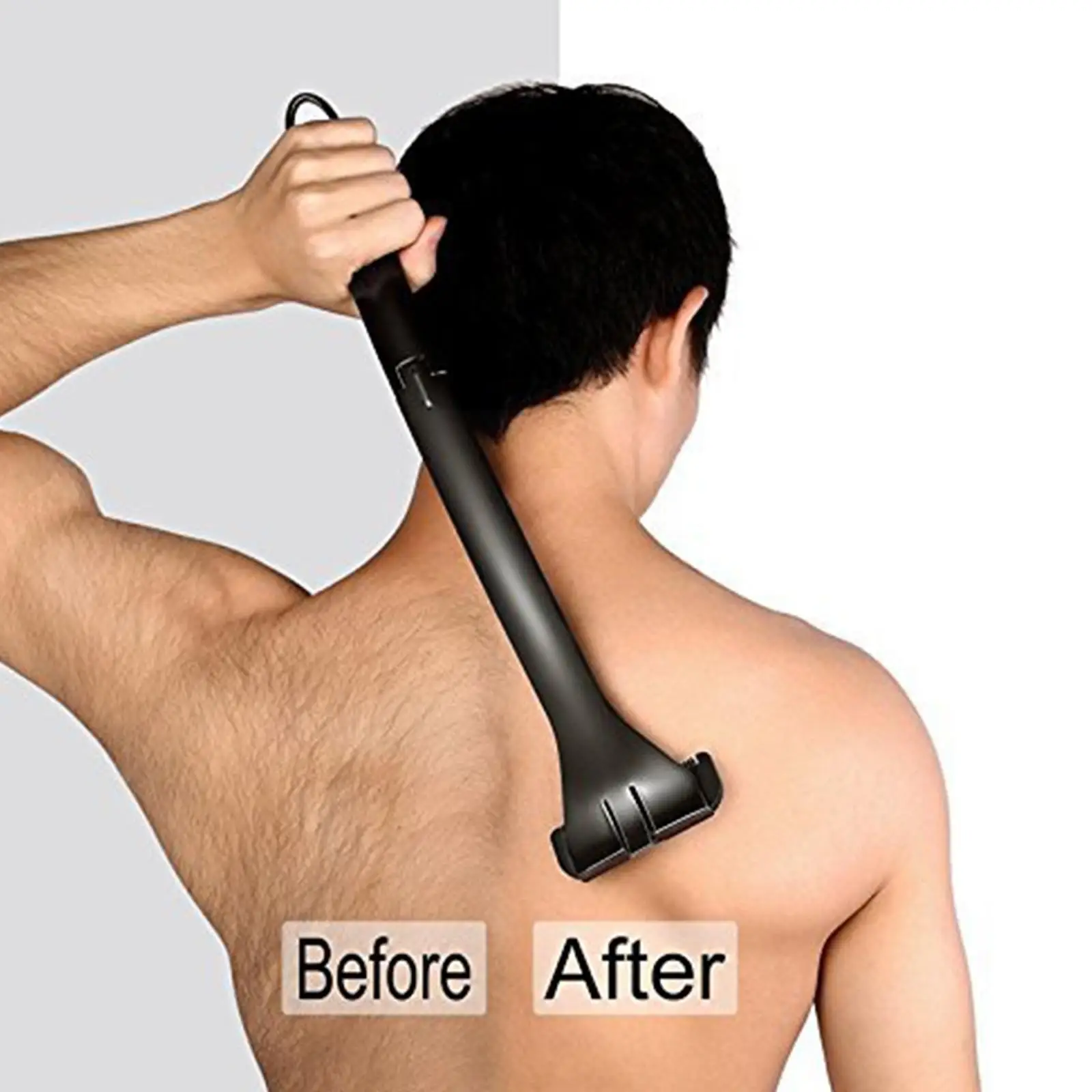 

1Pcs Black Men's Foldable Manual Back Hair Shaver Body Removal Razor Hair Shaving Machine Hair Cleaner B5N3