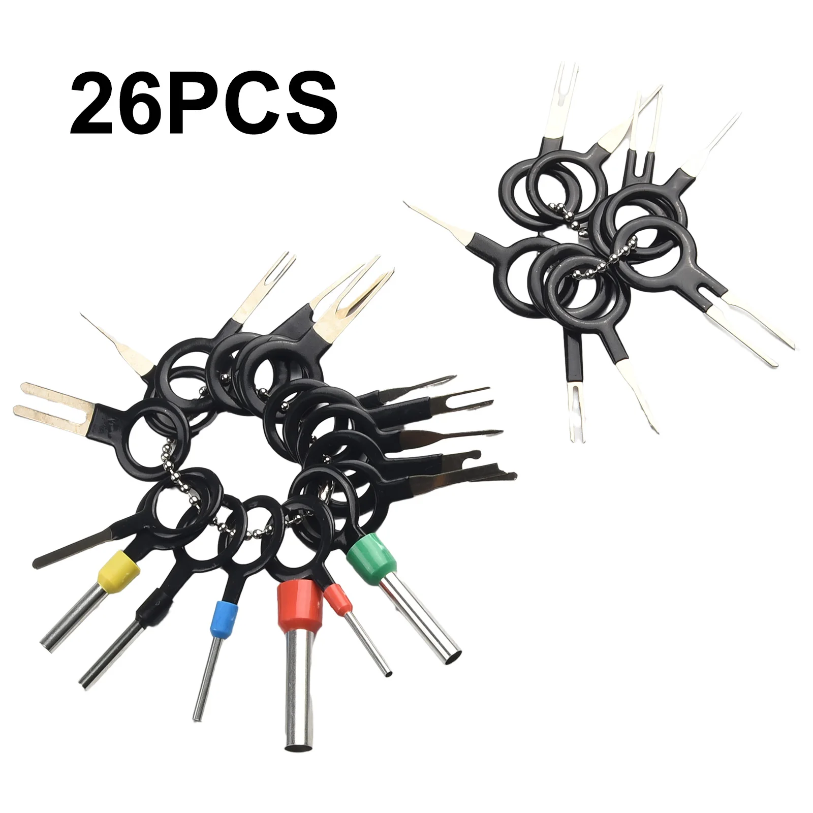 

26Pcs Car Wire Terminal Dismantling Tool Car Wiring Crimping Connector Pin Kit Terminal Pick Needle Wire Harness Repair Tools
