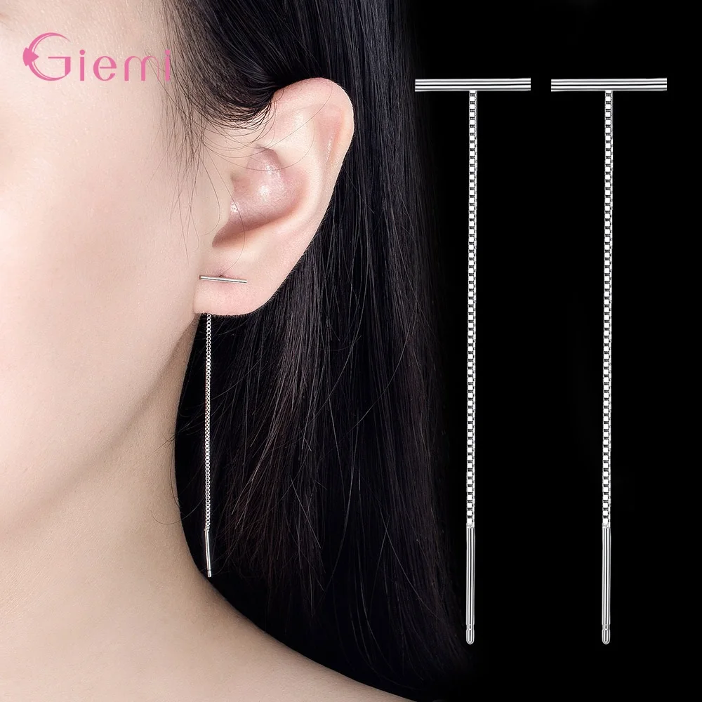 Simple Geometric T Shape 925 Sterling Silver Thread Earrings New Fashion Ear Decoration Ornament Accessories for Women Men
Simple Geometric T Shape 925 Sterling Silver Thread Earrings New Fashion Ear Decoration Ornament Accessories for Women Men