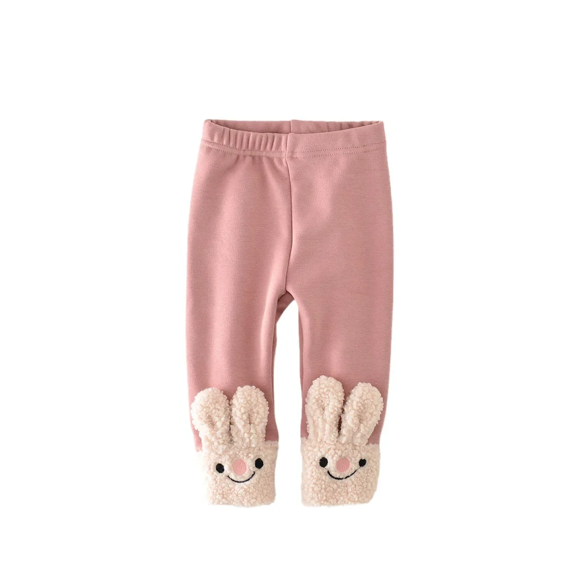 

Осенне-зимние детские плюшевые леггинсы для маленьких девочек корейские утепленные штаны в виде кролика для малышей цельная плюшевая изоляция для уличной одежды