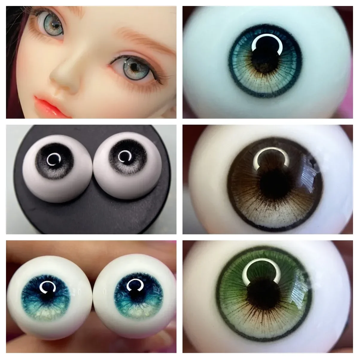 

Doll Eyes for 1/3 1/4 1/6 Bjd Doll Plaster Eyeball Yellow Resistant High Transparent Eye Girl Toys Diy Dress Up Doll Accessories
