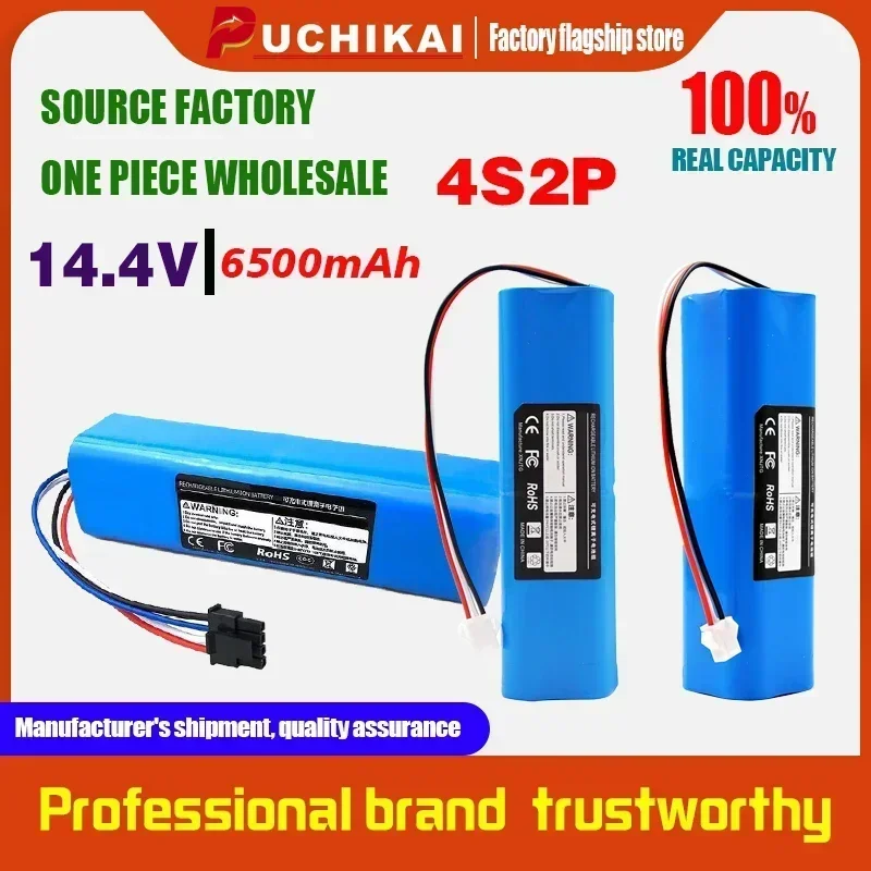 PUCHIKAI 14.4V 6500mAh 18650 m26 4s2p Lithium Ion Battery Pro M9 Pro M8 Pro M7 R1 Rechargeable Lithium Ion Robot Vacuum Cleaner
PUCHIKAI 14.4V 6500mAh 18650 m26 4s2p Lithium Ion Battery Pro M9 Pro M8 Pro M7 R1 Rechargeable Lithium Ion Robot Vacuum Cleaner