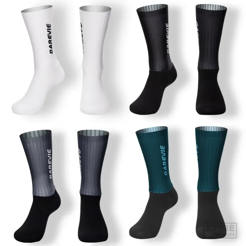 

High DAREVIE Cycling Socks Aero Speed Sock Pro Sports For Men Anti-slip Breathable Athletic Moisture Control