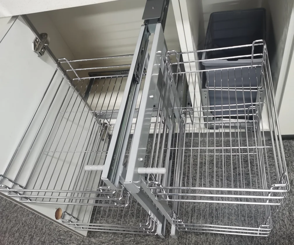 _ Нижний металлический выдвижной Тяжелый Мягкий закрывающийся кухонный шкаф для хранения, корзина, волшебный Угловой блок для кухни