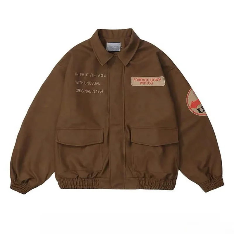 Fashion Embroidery Bomber Jackets For Women Turn Down Collar Loose Women Jacket Autumn Winter All Match Basic Coat Female 2024
Fashion Embroidery Bomber Jackets For Women Turn Down Collar Loose Women Jacket Autumn Winter All Match Basic Coat Female 2024