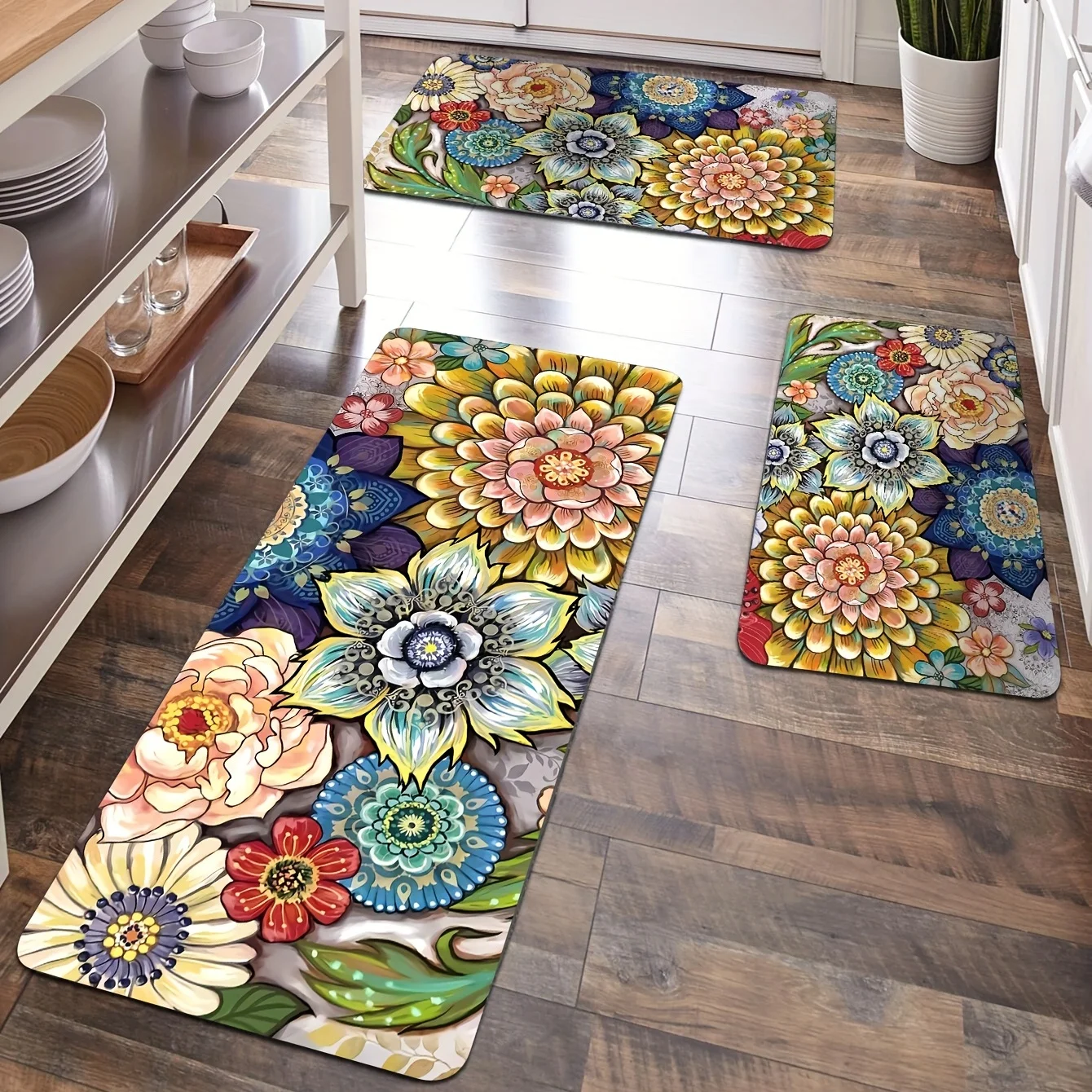 1pc Soft Kitchen Rug Flowers Cushioned Anti-Fatigue Kitchen Rug Waterproof Non-Slip Runner Rug Home Absorbent Washable Carpet
1pc Soft Kitchen Rug Flowers Cushioned Anti-Fatigue Kitchen Rug Waterproof Non-Slip Runner Rug Home Absorbent Washable Carpet
