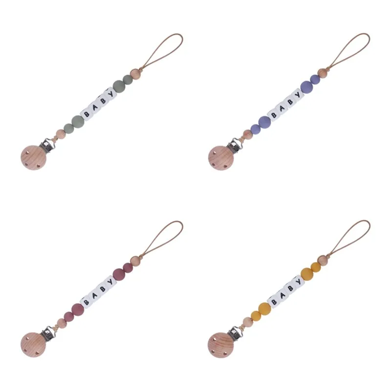 New Personalized Name Pacifier Clip Food-Grade Silicone Letter Customized Baby Name Silicone Gum Anti-Chain Toy
New Personalized Name Pacifier Clip Food-Grade Silicone Letter Customized Baby Name Silicone Gum Anti-Chain Toy