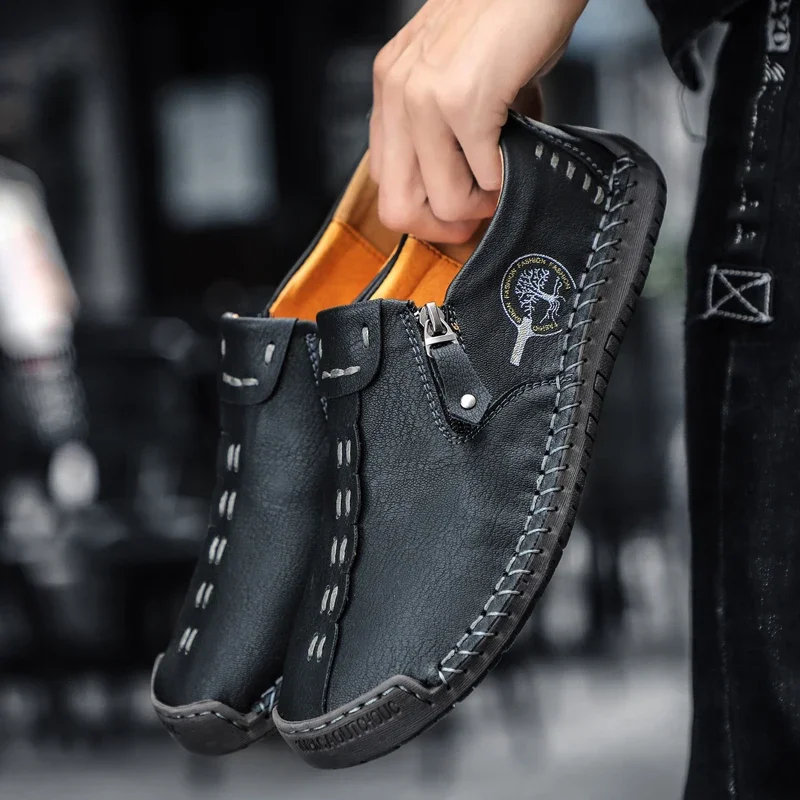 High Quality Genuine Leather Men Shoes Set foot Casual Slip On Men Loafers Men Flats Moccasins Shoes Plus Size Handmade shoes
High Quality Genuine Leather Men Shoes Set foot Casual Slip On Men Loafers Men Flats Moccasins Shoes Plus Size Handmade shoes