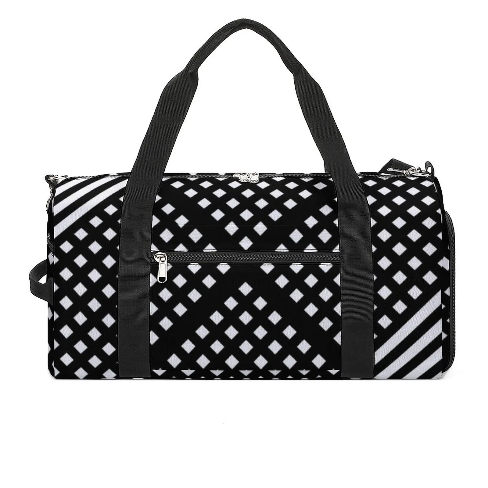 Black White Striped Gym Bag Abstract Geometric Travel Sports Bags Men's Design Gym Accessories Retro Fitness Bag Oxford Handbags
Black White Striped Gym Bag Abstract Geometric Travel Sports Bags Men's Design Gym Accessories Retro Fitness Bag Oxford Handbags