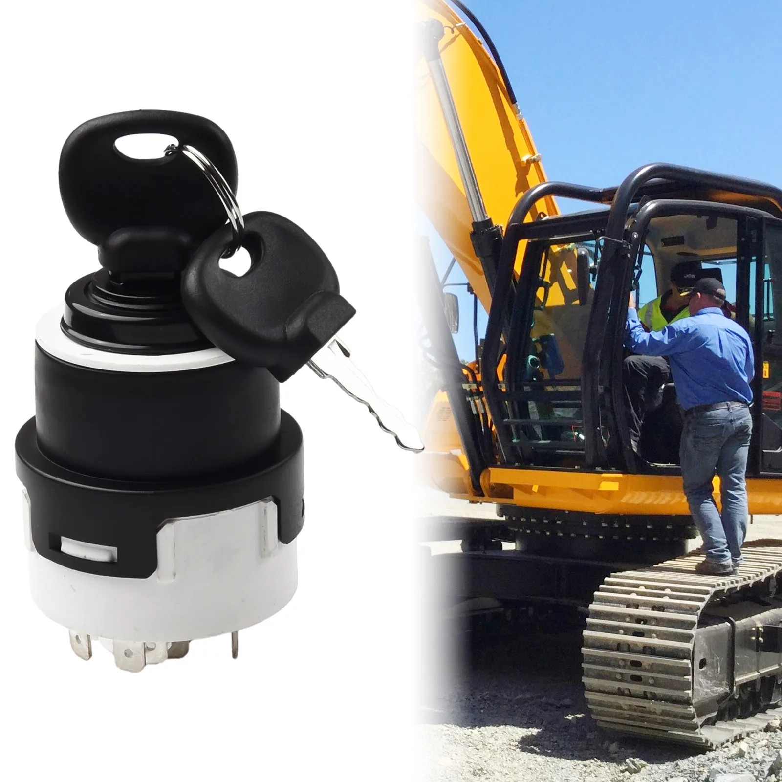 Robust 10 Pins Ignition Switch for JCB With Two Keys Compatible with 3CX and 4CX Loader 701/80184 Excavator Part
Robust 10 Pins Ignition Switch for JCB With Two Keys Compatible with 3CX and 4CX Loader 701/80184 Excavator Part