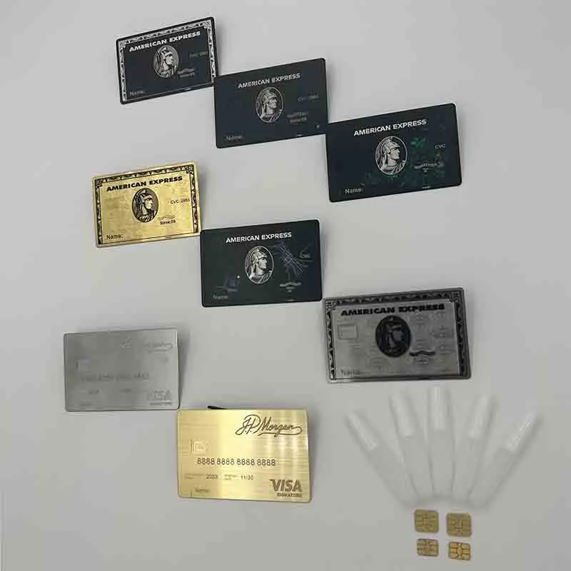 

4442 пустая металлическая Кредитная карта со слотом для чипа, магнитная полоса, полоса для подписи, 4442, нержавеющая сталь 4428, 85*54*0,8 мм