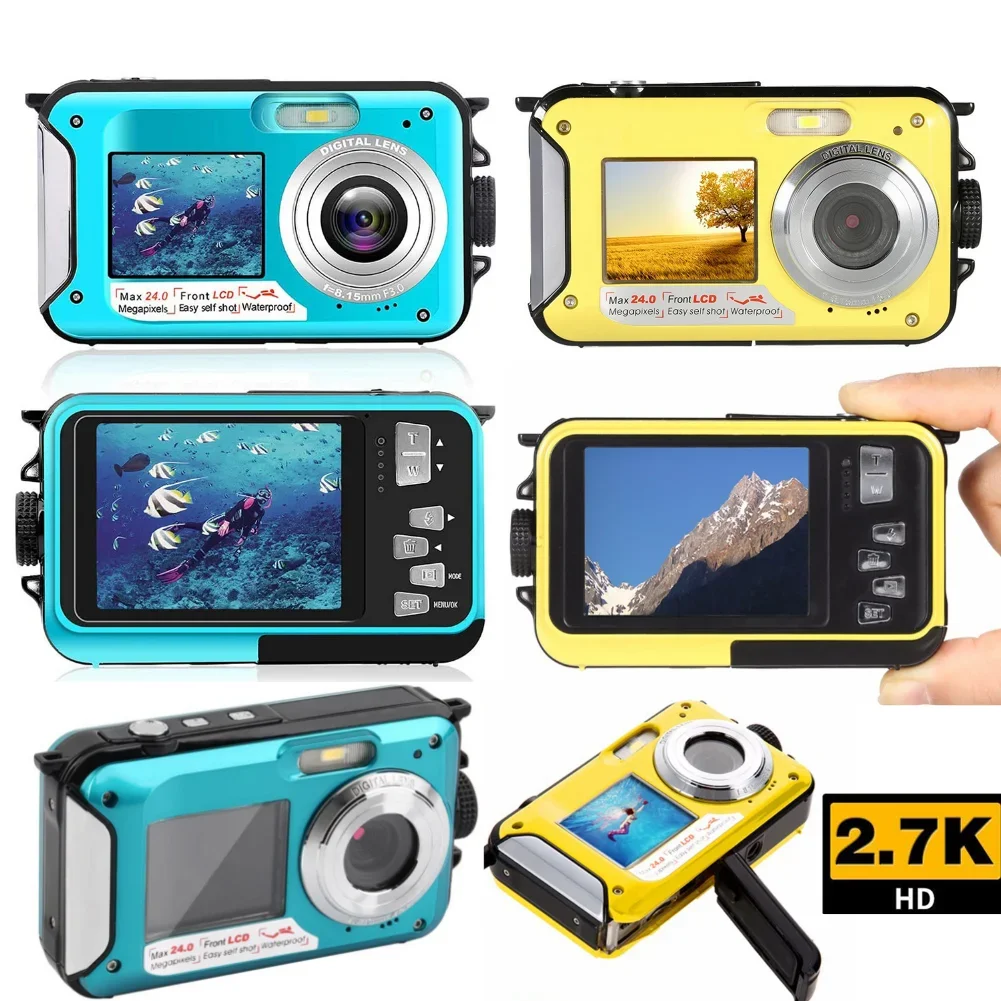 Waterproof Digital Camera Anti-Shake 1080P Full HD Selfie Outdoor Video Portable Recorder for Underwater DV Recording Present
Waterproof Digital Camera Anti-Shake 1080P Full HD Selfie Outdoor Video Portable Recorder for Underwater DV Recording Present