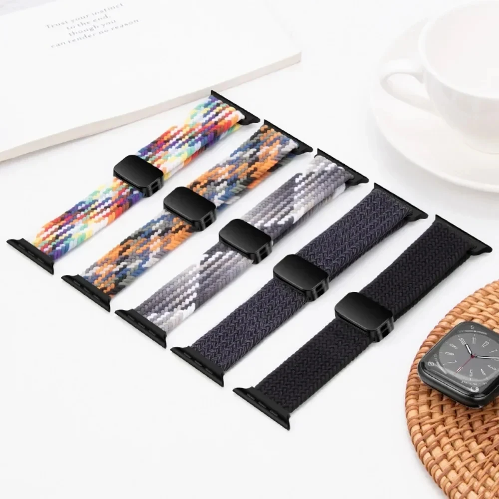 Stylish woven nylon strap for Apple Watch Ultra 2 49mm 9 8 7 45 44mm 41 40mm Adjustable Breathable strap iwatch 6 5 4 SE
Stylish woven nylon strap for Apple Watch Ultra 2 49mm 9 8 7 45 44mm 41 40mm Adjustable Breathable strap iwatch 6 5 4 SE