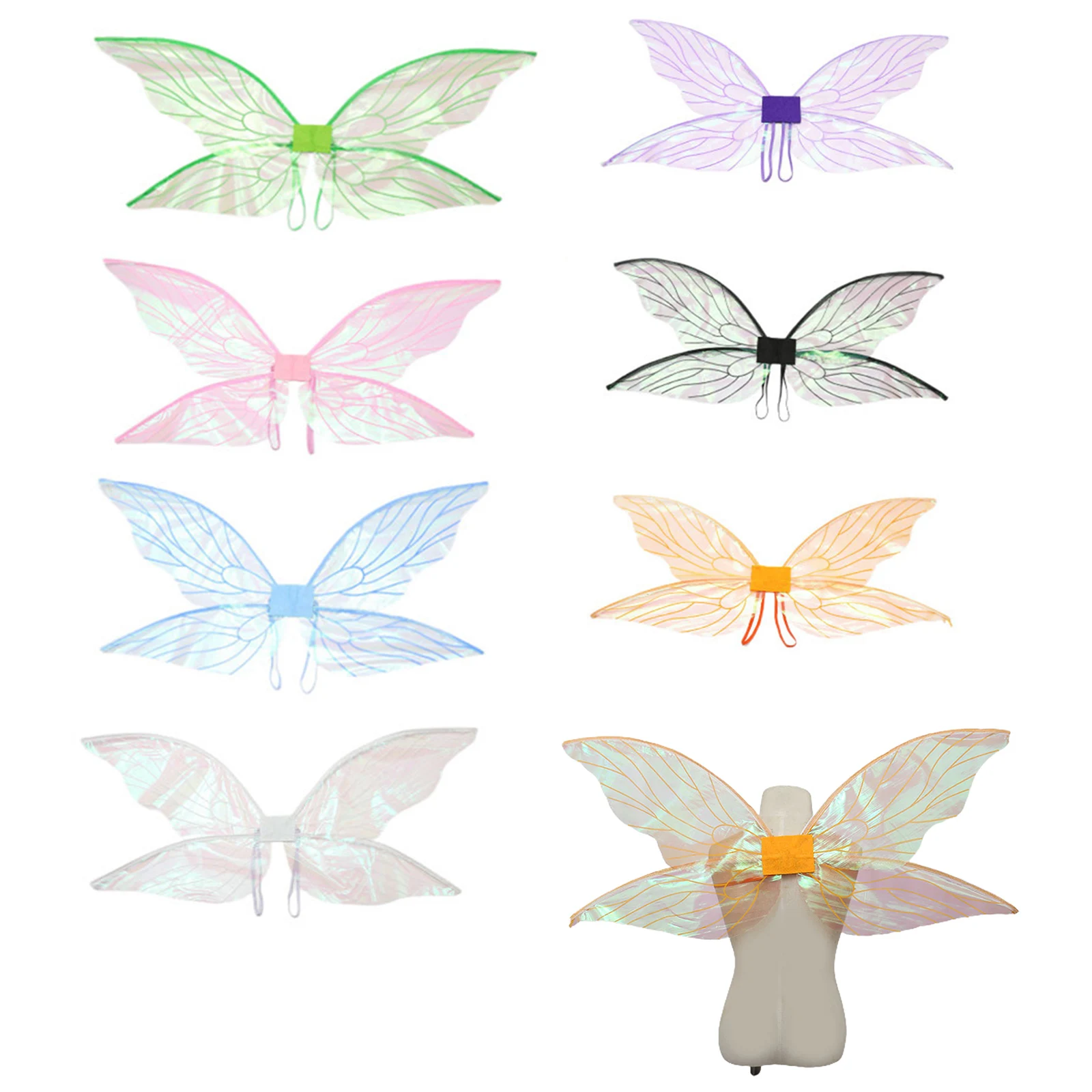 Colorful Cicada Wings Angel Fairy Princess Elf Wings Cosplay Costume Festive Party Masquerade Props Dress Up Butterfly Wings
Colorful Cicada Wings Angel Fairy Princess Elf Wings Cosplay Costume Festive Party Masquerade Props Dress Up Butterfly Wings