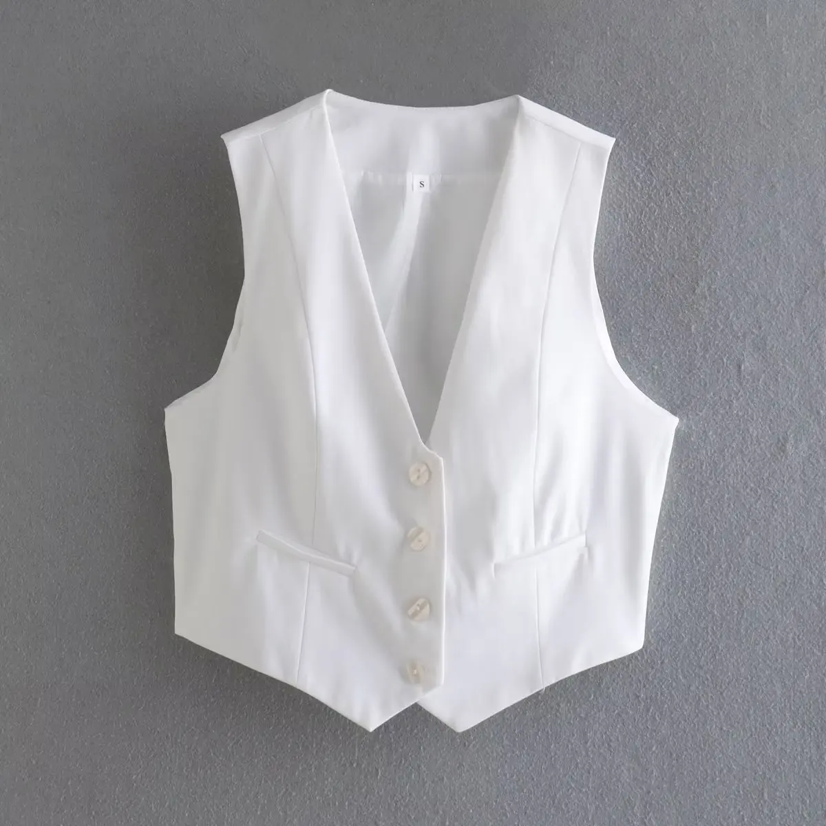 Women Elegant White Waistcoat Sleeveless Crop Jacket Chic Lady Vest Woman 2023 Summer New Outwear
Women Elegant White Waistcoat Sleeveless Crop Jacket Chic Lady Vest Woman 2023 Summer New Outwear