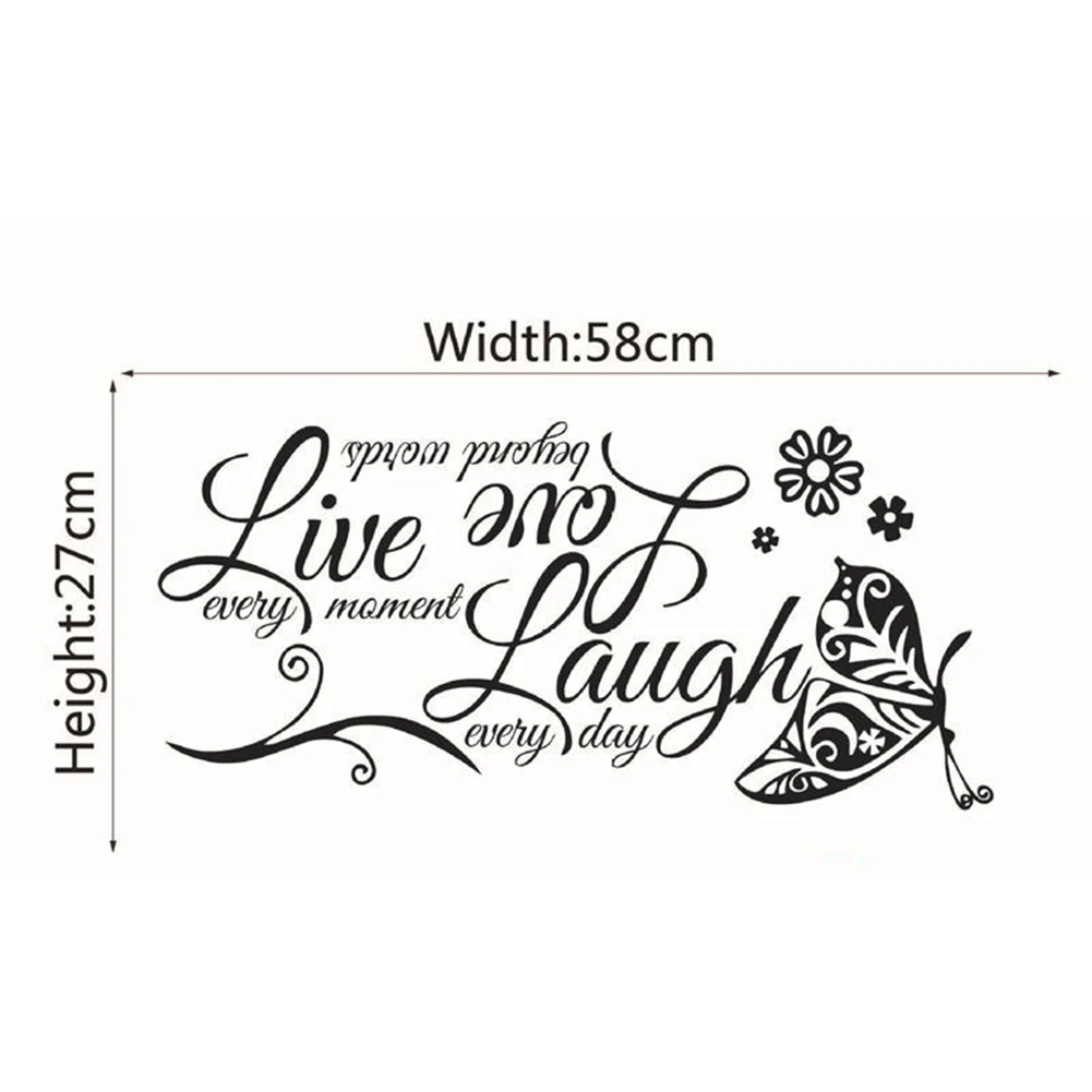 Art Wall Sticker Butterfly Decal Decor Home Live Laugh Love Living Room Quotes Brand New Practical High Quality
Art Wall Sticker Butterfly Decal Decor Home Live Laugh Love Living Room Quotes Brand New Practical High Quality