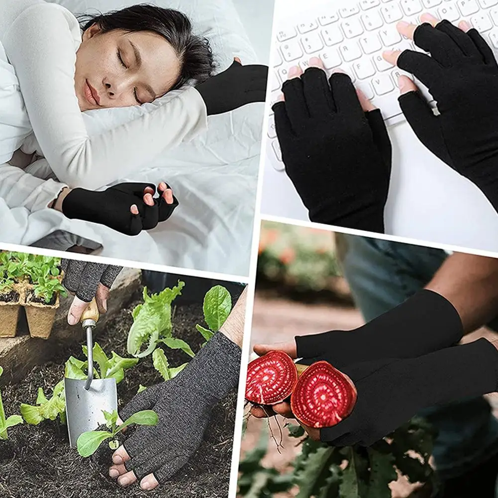 

1Pair Winter Compression Arthritis Gloves Rehabilitation Therapy Gloves Wrist Support Wristband Anti Arthritis Gloves Finge Y1G0