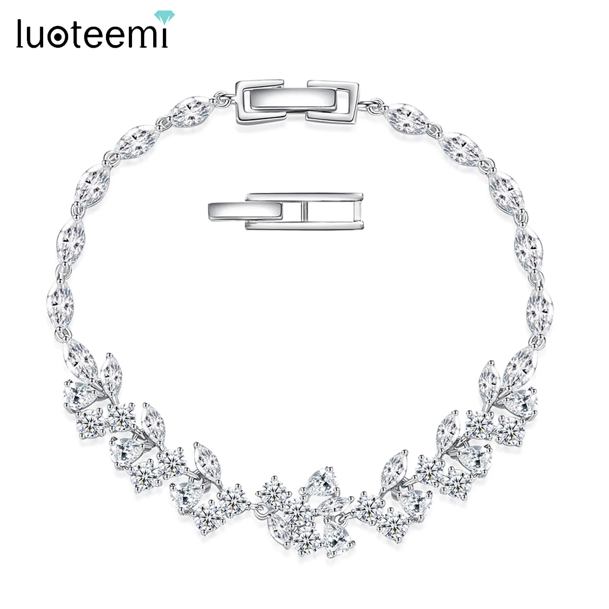 LUOTEEMI Charm Cubic Zirconia Bracelets for Women Luxury Flower CZ Crystal Korean Fashion Girl Party Accessories Christmas Gift
LUOTEEMI Charm Cubic Zirconia Bracelets for Women Luxury Flower CZ Crystal Korean Fashion Girl Party Accessories Christmas Gift