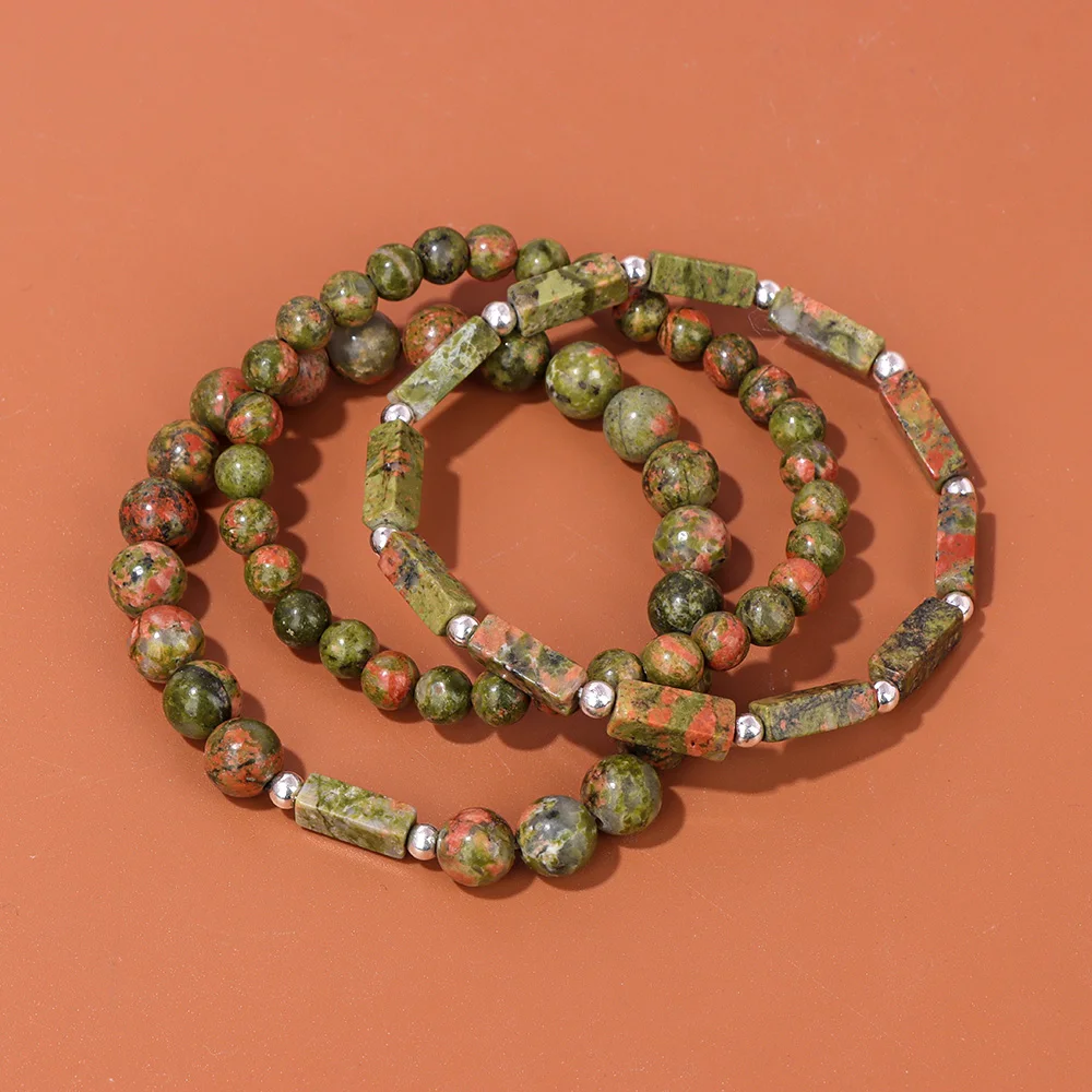 Natural Stone Unakite Stone Bracelet 3Pcs/Set Women Men Stretch Bracelets Yoga Healing Energy Bracelet Jewelry Gifts for Couple
Natural Stone Unakite Stone Bracelet 3Pcs/Set Women Men Stretch Bracelets Yoga Healing Energy Bracelet Jewelry Gifts for Couple