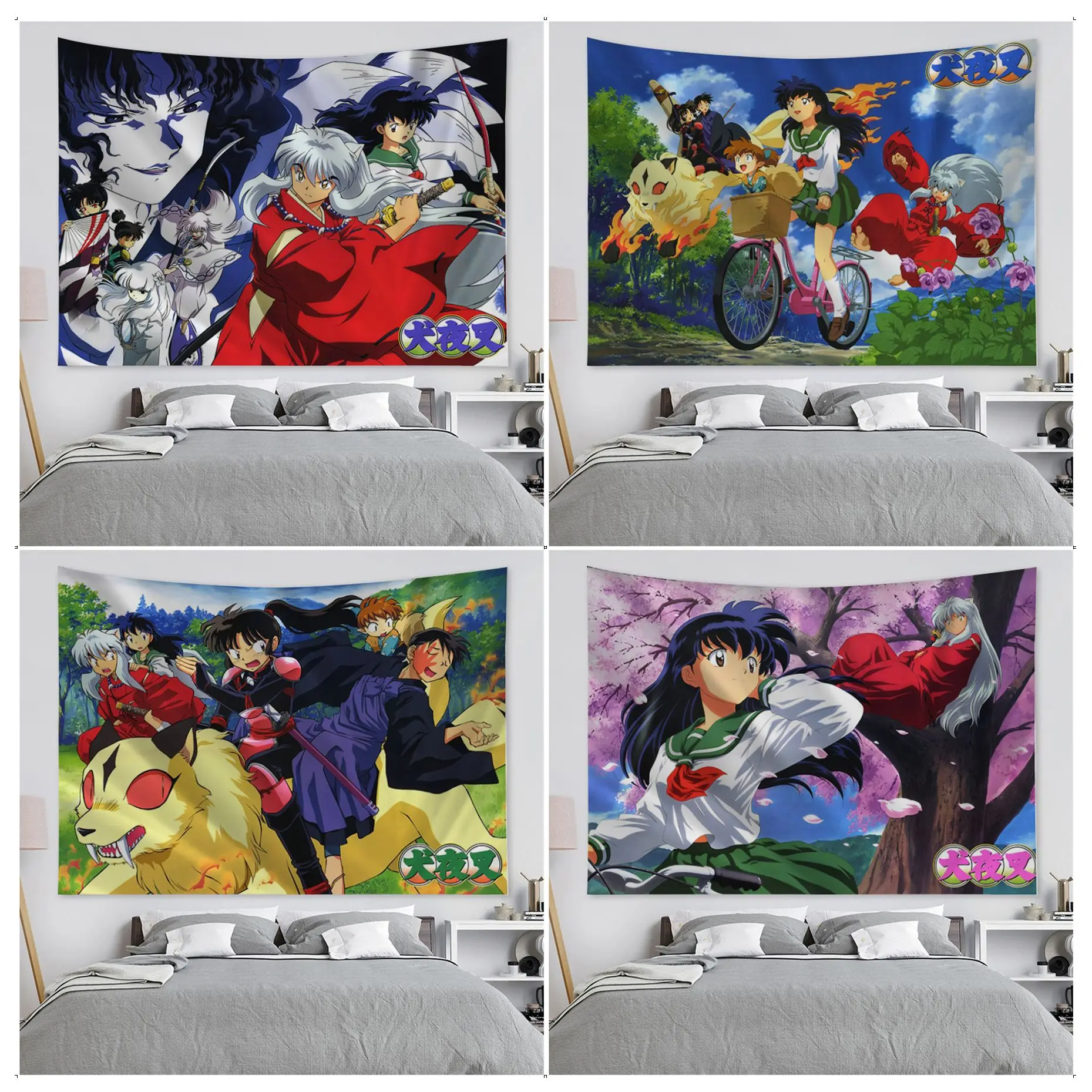 

Anime Inuyasha Tapestry Chart Tapestry Home Decoration hippie bohemian decoration divination Wall Hanging Home Decor