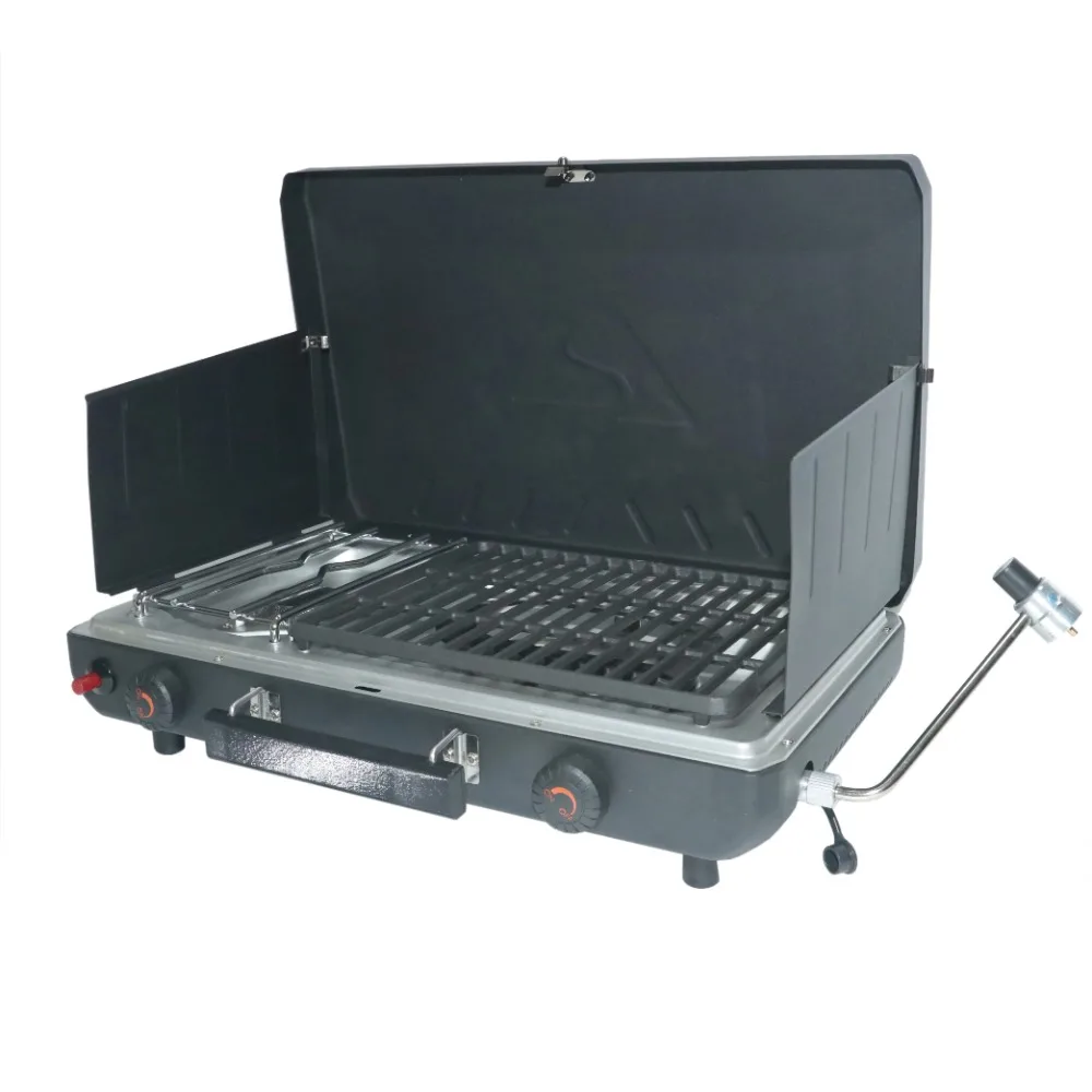 Portable Camping Stove Propane 2-in-1 Portable 2 Burner Grill Camp Stove Barbecue Supplies Camp Cooking Supplies Hiking Sports
Portable Camping Stove Propane 2-in-1 Portable 2 Burner Grill Camp Stove Barbecue Supplies Camp Cooking Supplies Hiking Sports