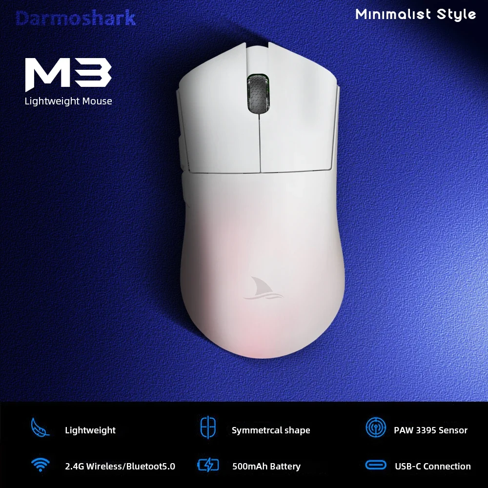 

Motospeed Darmoshark M3 Wireless Bluetooth Gaming Mouse 26000DPI 7 Buttons Wired Optical PAM3395 Computer For Laptop PC