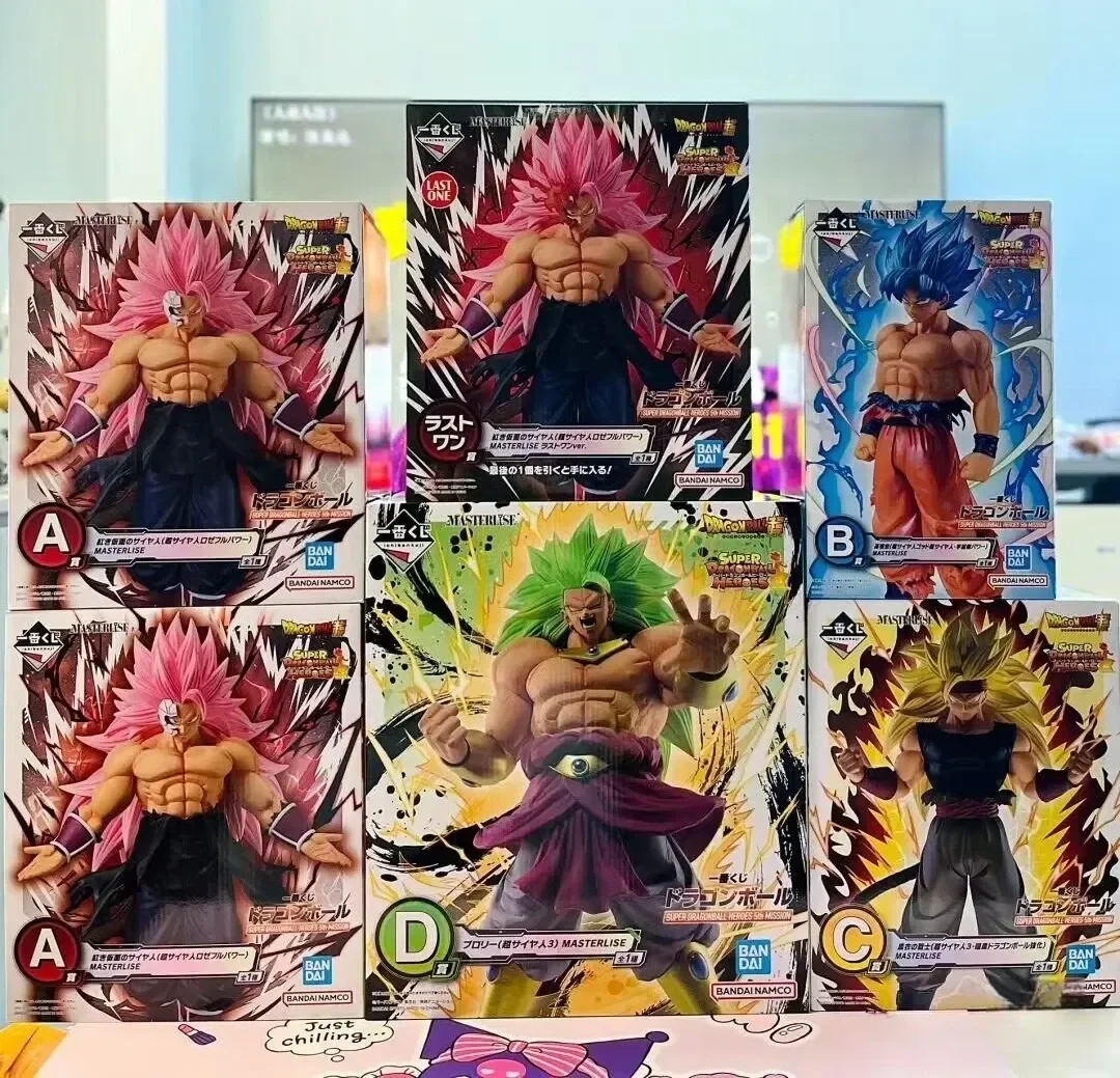 

Dragon Ball One Reward Fifth Mission Black Goku Pink Super Blue Super 3 Goku Broly Collectible Action Figures Model Ornaments