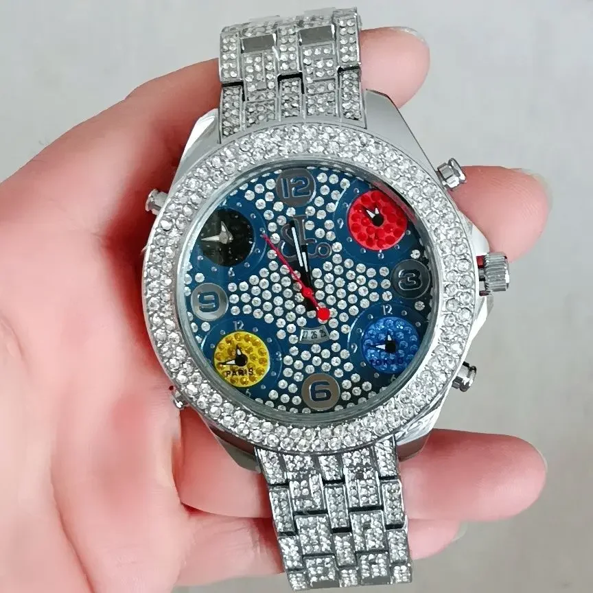 

Большие кварцевые часы с несколькими часовыми поясами, парные часы с красными бриллиантами и пластинами для мальчиков и девочек, модные часы из Гипсофилы