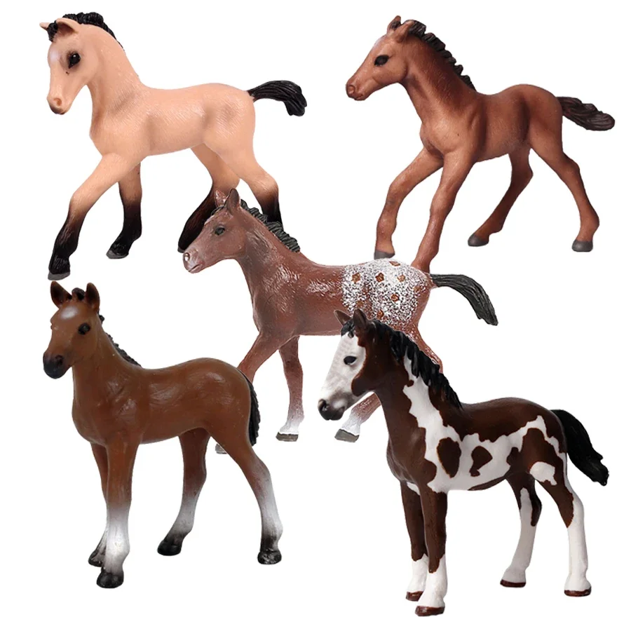 

Simulated Plastic Farm Playset Action Figure Realistic Pony Toy Animal Figurines Horse Club Home Desktop Decoration Xmas Gift