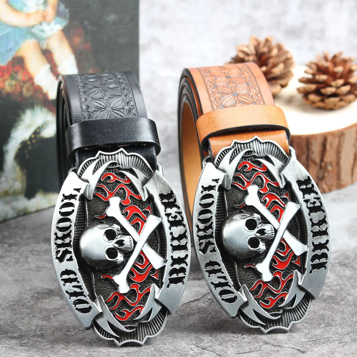 Skeleton Crossfire3.7cm wide men's and women's Western bull head denim style bull scalprendy belt smooth buckle
Skeleton Crossfire3.7cm wide men's and women's Western bull head denim style bull scalprendy belt smooth buckle