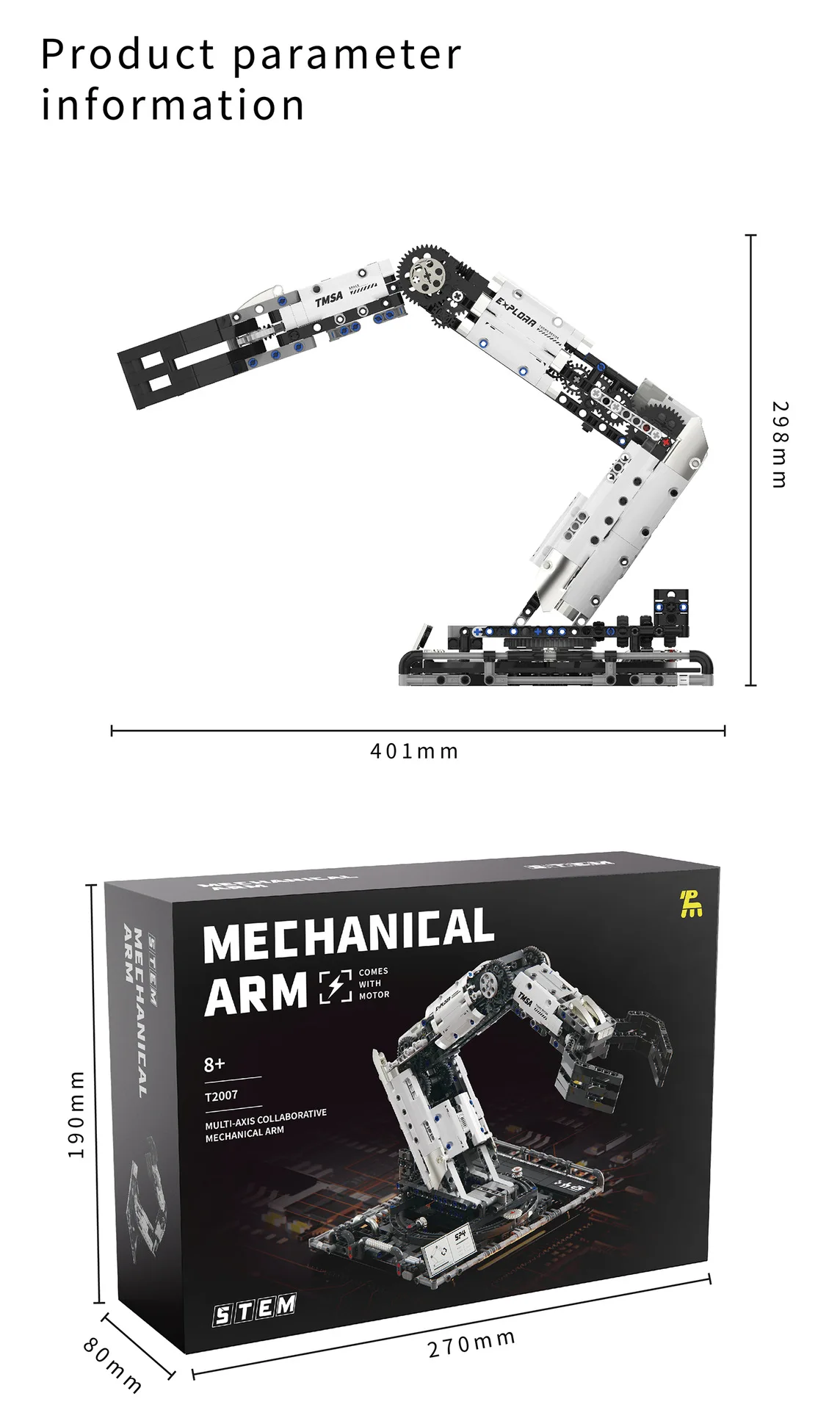 IN STOCK T2007 Technical Programming the Robotic Arm Building Blocks Bricks Assembling Model Toys for Boys Christmas Gifts Sets IN STOCK T2007 Technical Programming the Robotic Arm Building Blocks Bricks Assembling Model Toys for Boys Christmas Gifts Sets