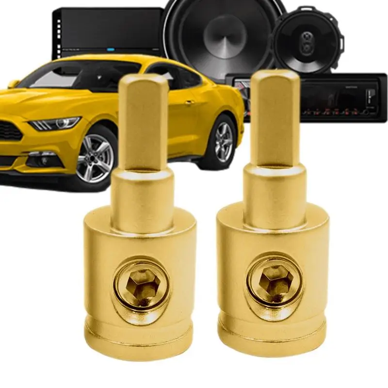 Car Audio Wire Terminal Speaker 2pcs High Power Brass Plug-in Amplifier Power Supply Terminal Distribution Block Wire Connectors
Car Audio Wire Terminal Speaker 2pcs High Power Brass Plug-in Amplifier Power Supply Terminal Distribution Block Wire Connectors