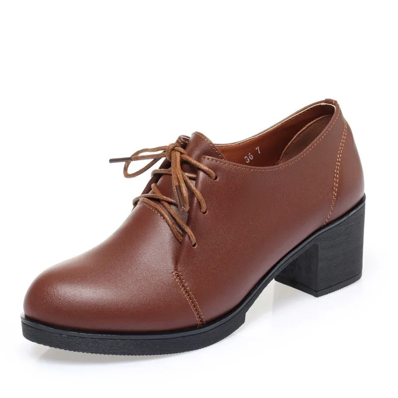 New Women Genuine Leather Soft Flat Shoes Female Lace Up Black Brown Cowhide High Heels Non-slip Wear-resistant Soft-soled Shoe
New Women Genuine Leather Soft Flat Shoes Female Lace Up Black Brown Cowhide High Heels Non-slip Wear-resistant Soft-soled Shoe